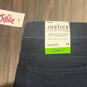 NEW Justice Navy Blue Stretch Denim Pants
